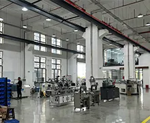 Assembly line for labeling machines