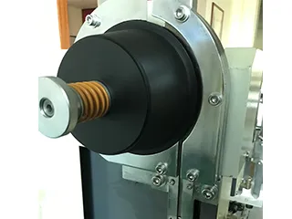 Eyelet rotary unit with discharge guide